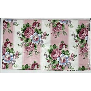 Waverly Fabric Symphony My Favorite Things Pink Floral Stripe Cotton 3.44 Yards